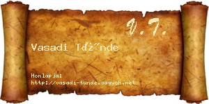 Vasadi Tünde névjegykártya